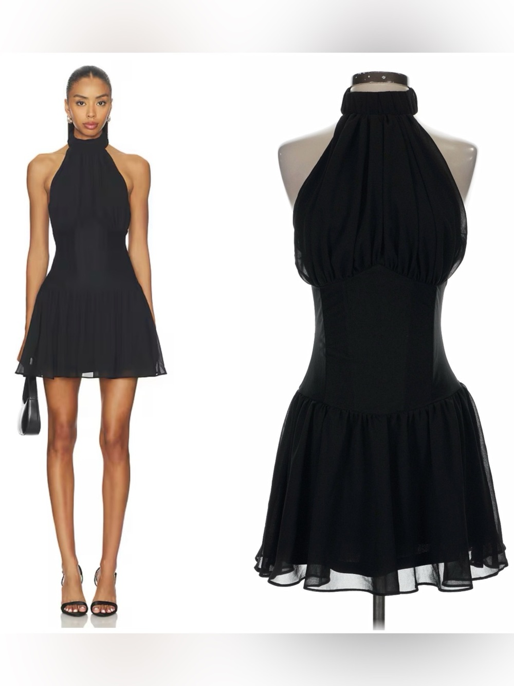MORE TO COME REVOLVE BACKLESS HALTER KATIE MAY JLUXLABEL REFORMATION MAJORELLE